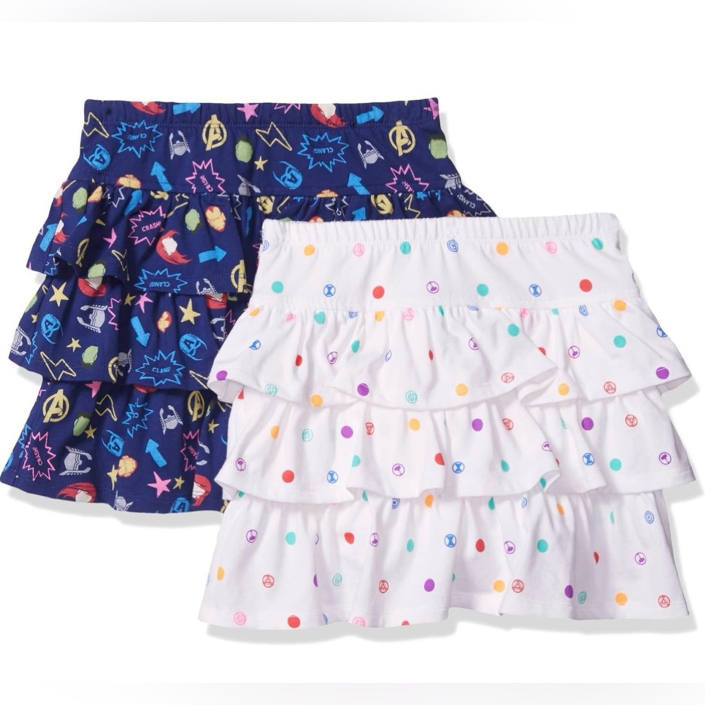 Girls 2 Pack Star Wars Ruffle Scooter Skort Medium